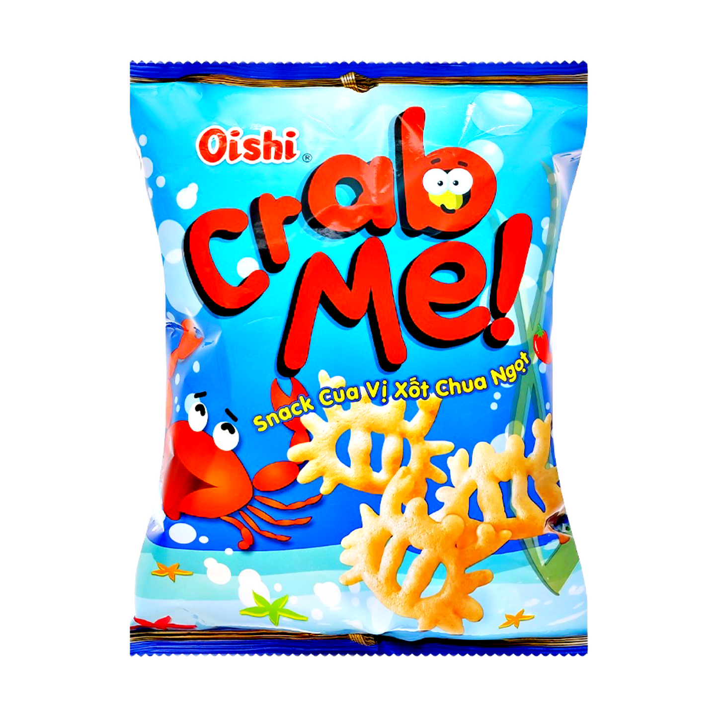 Oishi Crab Me Sweet & Sour Crackers 35g
