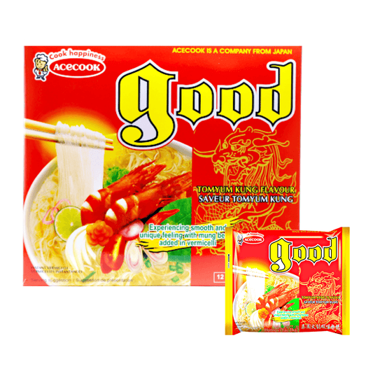 Acecook Instant Mung Bean Vermicelli Tom Yum 12x62g - The Snacks Box - Asian Snacks Store - The Snacks Box - Korean Snack - Japanese Snack