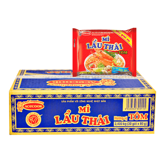 Acecook Mi Lau Thai Tom Yum 30x80g - The Snacks Box - Asian Snacks Store - The Snacks Box - Korean Snack - Japanese Snack