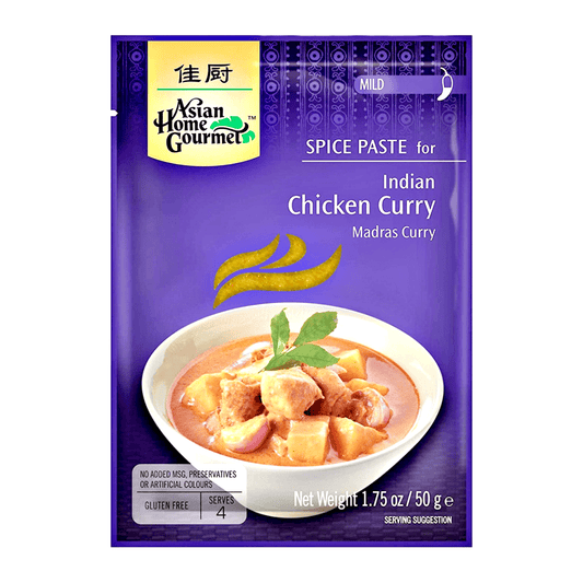 Asian Home Gourmet Indian Chicken Curry 50g - The Snacks Box - Asian Snacks Store - The Snacks Box - Korean Snack - Japanese Snack