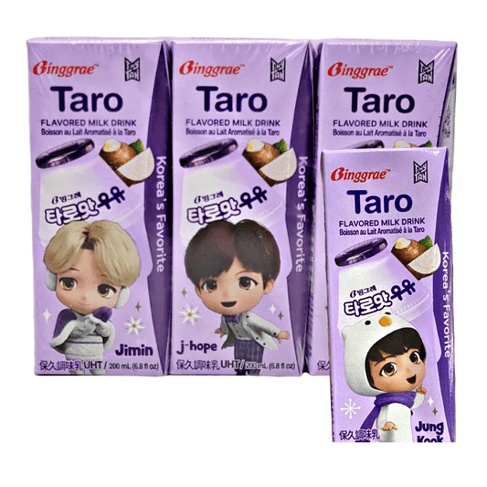 Binggrae Taro Flavored Milk Drink 6x200ml - The Snacks Box - Asian Snacks Store - The Snacks Box - Korean Snack - Japanese Snack