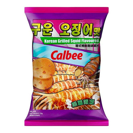 Calbee Korean Grilled Squid Flavoured 70g - The Snacks Box - Asian Snacks Store - The Snacks Box - Korean Snack - Japanese Snack