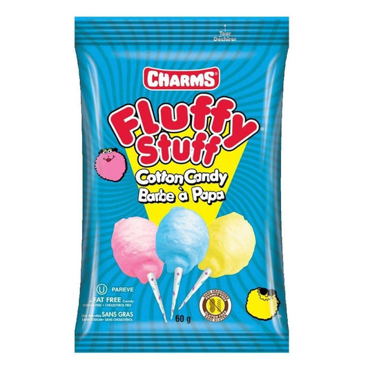 Charms Fluffy Stuff Cotton Candy 80g - The Snacks Box - Asian Snacks Store - The Snacks Box - Korean Snack - Japanese Snack