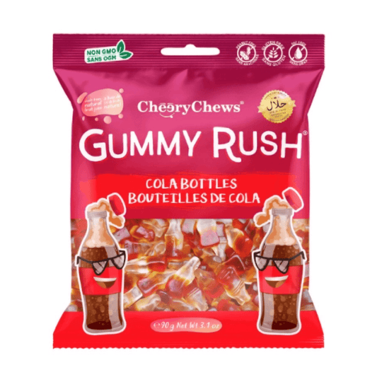 Cheery Chews Gummy Rush Cola Bottles 90g - The Snacks Box - Asian Snacks Store - The Snacks Box - Korean Snack - Japanese Snack