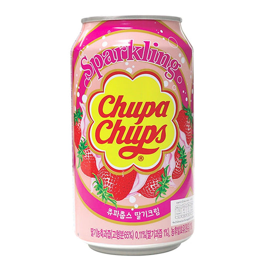 Chupa Chups Sparkling Carbonated Drink Strawberry - The Snacks Box - Asian Snacks Store - The Snacks Box - Korean Snack - Japanese Snack