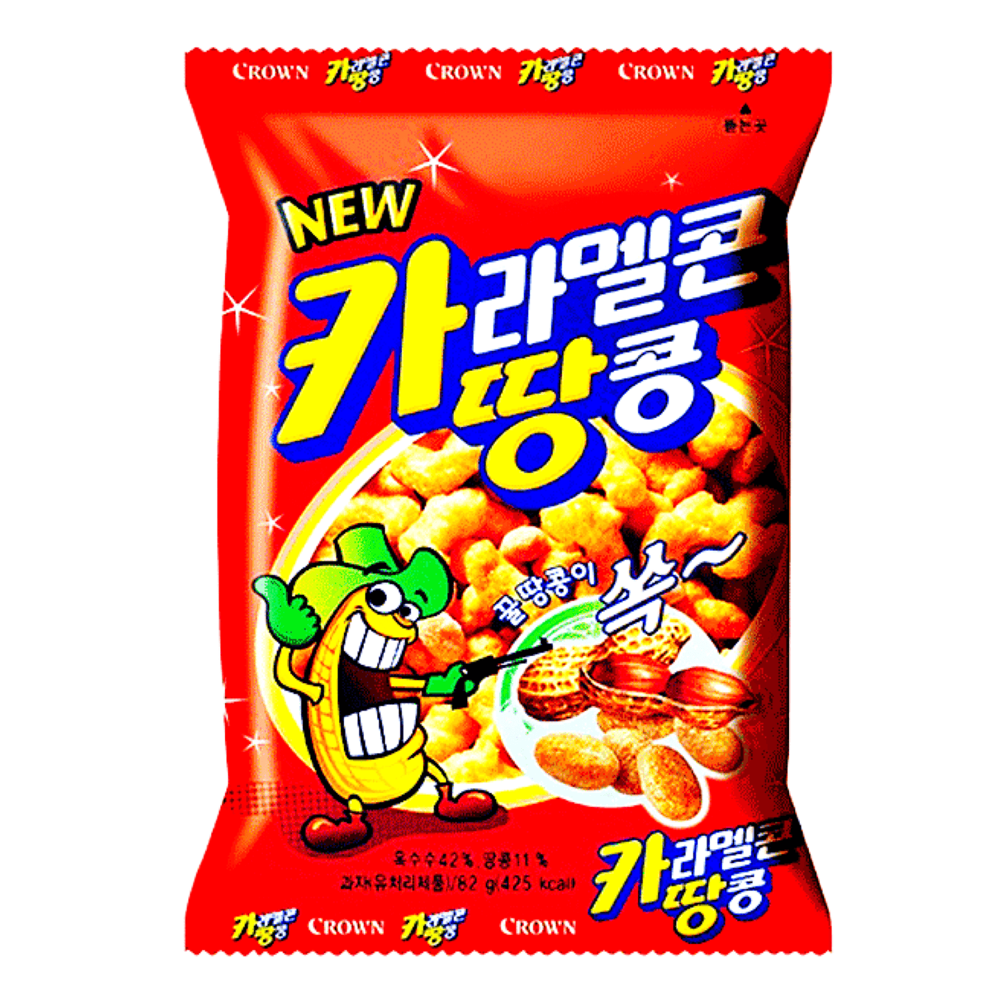 Crown Caramel & Peanut Snack 150g - The Snacks Box - Asian Snacks Store - The Snacks Box - Korean Snack - Japanese Snack