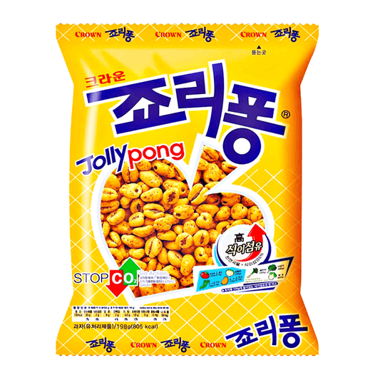 Crown Wheat Puffed Snack Jolly Pong 165g - The Snacks Box - Asian Snacks Store - The Snacks Box - Korean Snack - Japanese Snack