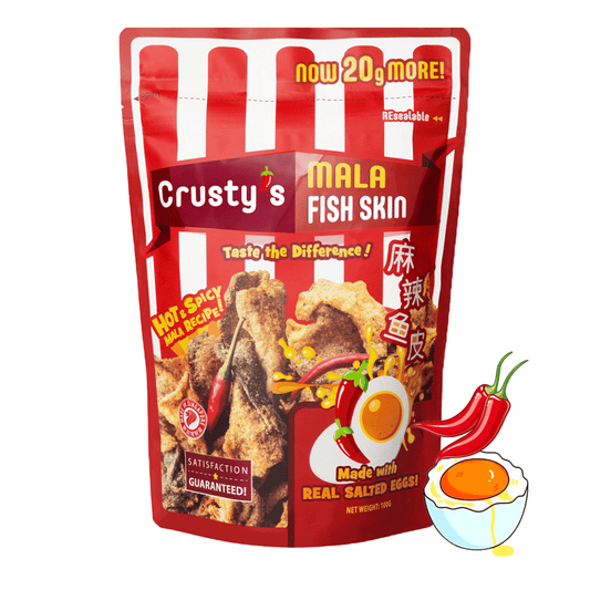 Crusty’s Hot & Spicy Salted Fish Skin 100g - The Snacks Box - Asian Snacks Store - The Snacks Box - Korean Snack - Japanese Snack