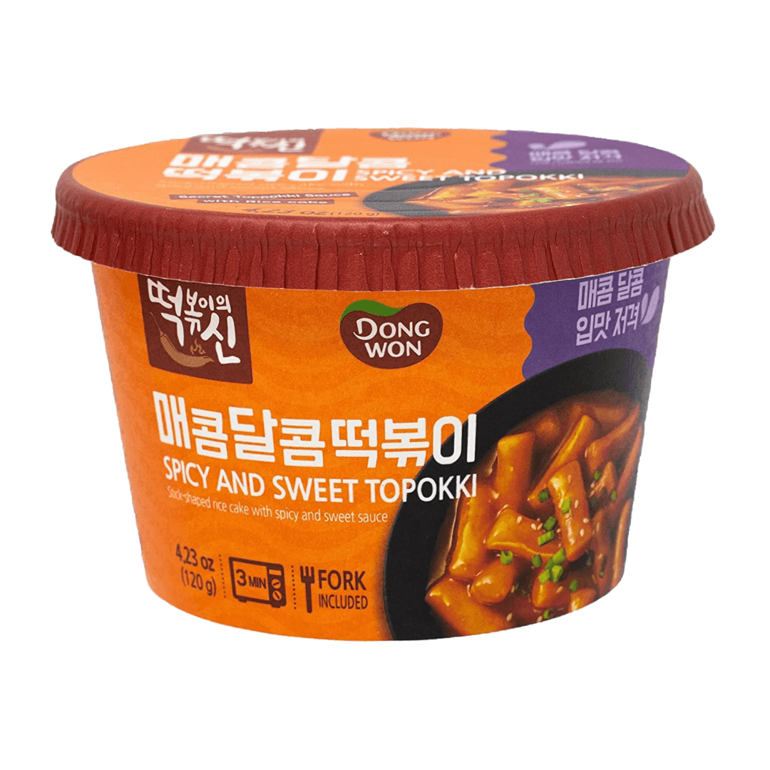 Dong Won Spicy & Sweet Topokki Bowl 120g - The Snacks Box - Asian Snacks Store - The Snacks Box - Korean Snack - Japanese Snack