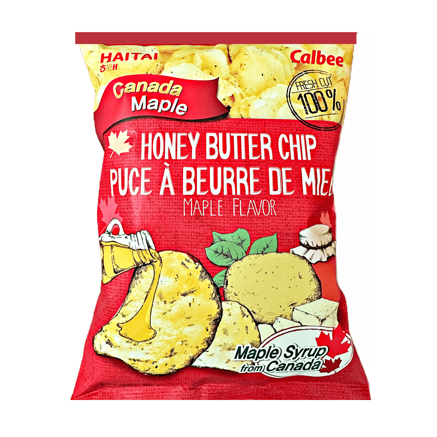 Haitai Honey Butter Chips Maple Syrup 60g - The Snacks Box - Asian Snacks Store - The Snacks Box - Korean Snack - Japanese Snack