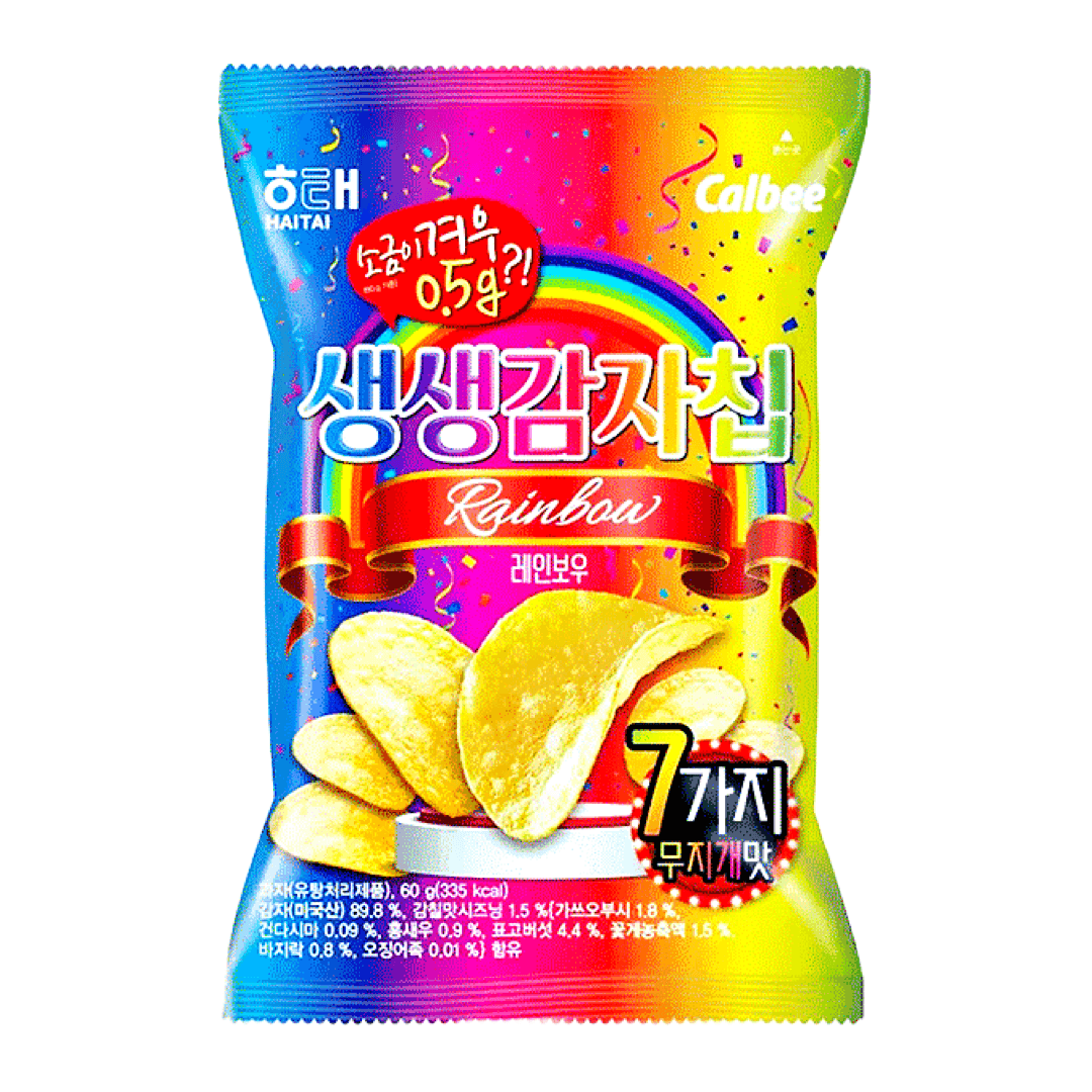 Haitai Rainbow Potato Chips 60g - The Snacks Box - Asian Snacks Store - The Snacks Box - Korean Snack - Japanese Snack