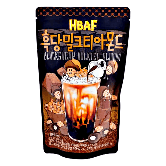 HBAF Black Sugar Milk Tea Almond 190g - The Snacks Box - Asian Snacks Store - The Snacks Box - Korean Snack - Japanese Snack