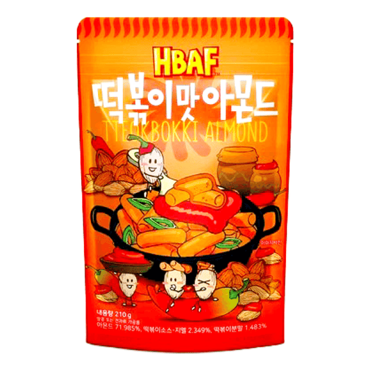 HBAF Tteokbokki Almond 210g - The Snacks Box - Asian Snacks Store - The Snacks Box - Korean Snack - Japanese Snack