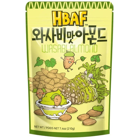 HBAF Wasabi Almond 210g - The Snacks Box - Asian Snacks Store - The Snacks Box - Korean Snack - Japanese Snack