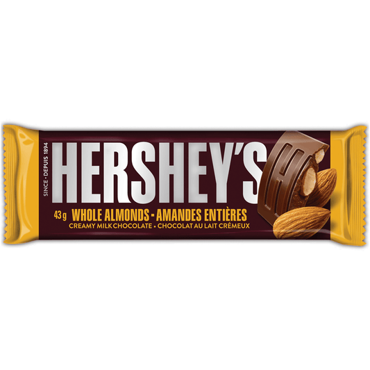 Hershey’s Creamy Chocolate With Whole Almond Bar 43g - The Snacks Box - Asian Snacks Store - The Snacks Box - Korean Snack - Japanese Snack