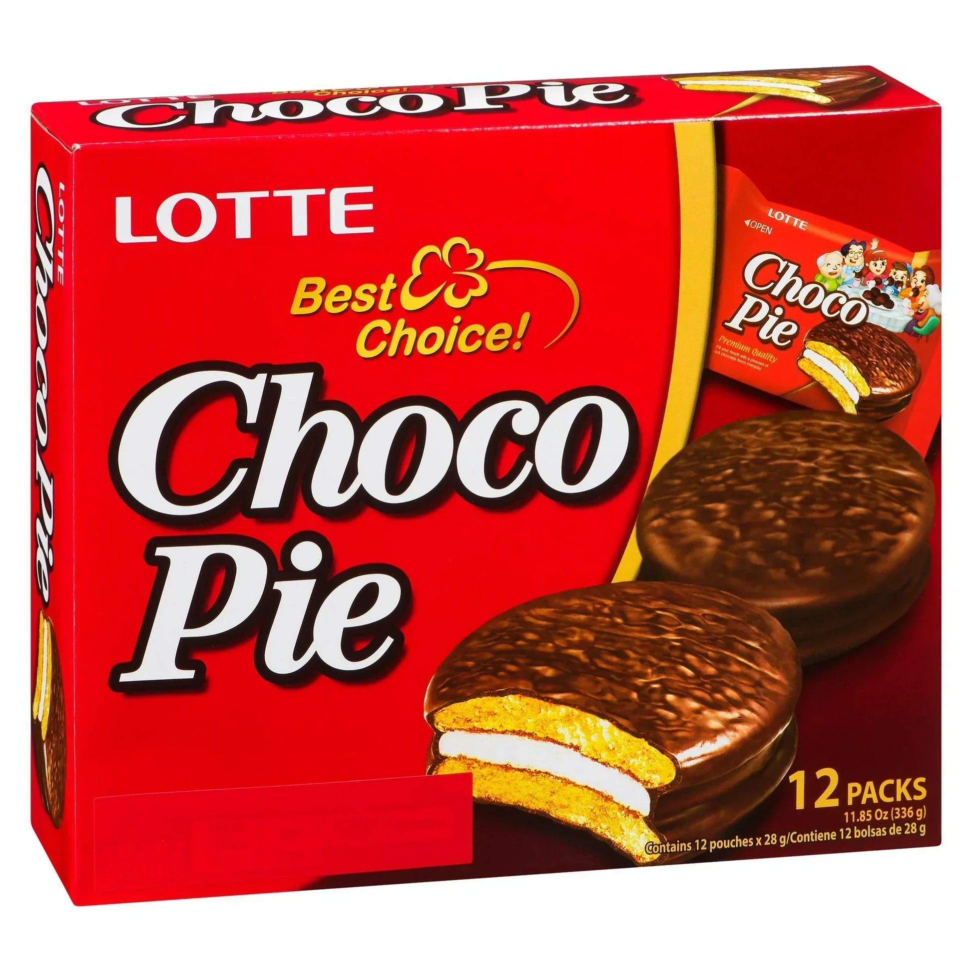 Lotte Choco Pie Chocolate Biscuit - The Snacks Box - Asian Snacks Store - The Snacks Box - Korean Snack - Japanese Snack