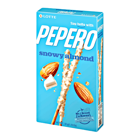 Lotte Pepero Snowy Almond 32g - The Snacks Box - Asian Snacks Store - The Snacks Box - Korean Snack - Japanese Snack