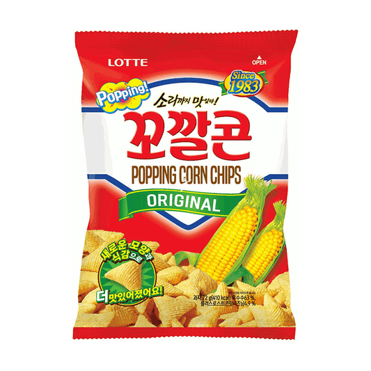 Lotte Popping Corn Chips Original 144g - The Snacks Box - Asian Snacks Store - The Snacks Box - Korean Snack - Japanese Snack