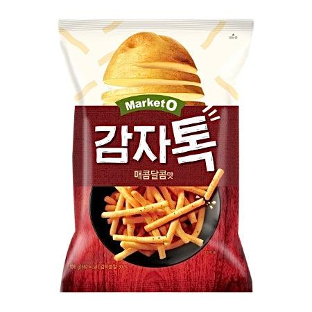 Market O Potato Tok Spicy & Sweet - The Snacks Box - Asian Snacks Store - The Snacks Box - Korean Snack - Japanese Snack