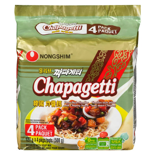 Nongshim Chapaggetti 4 Pack - The Snacks Box - Asian Snacks Store - The Snacks Box - Korean Snack - Japanese Snack