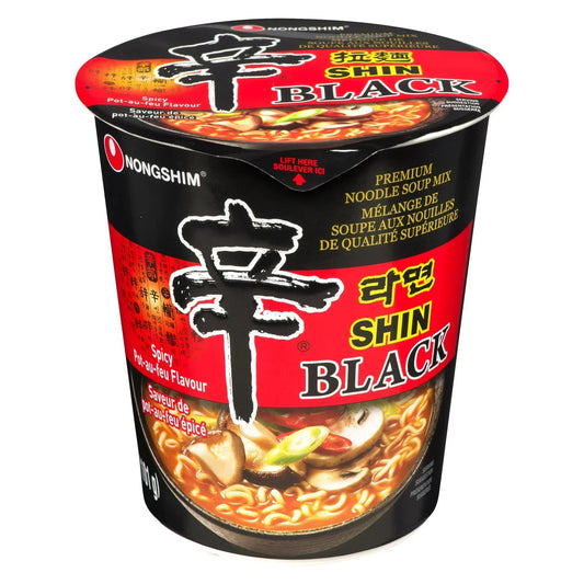 Nongshim Shin Black With Beef Bone Broth Cup Noodles - The Snacks Box - Asian Snacks Store - The Snacks Box - Korean Snack - Japanese Snack