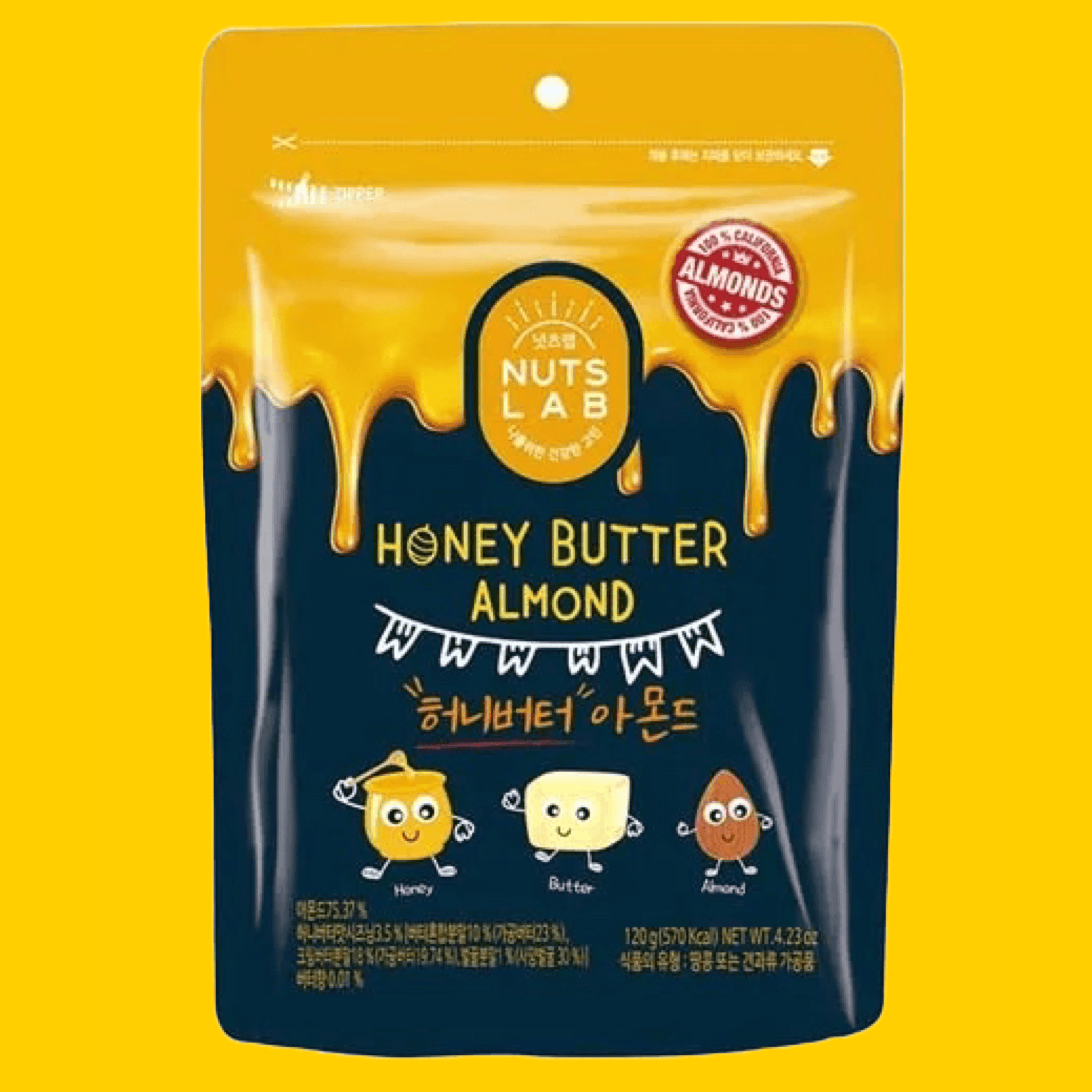 Nuts Lab Honey Butter Almond - The Snacks Box - Asian Snacks Store - The Snacks Box - Korean Snack - Japanese Snack
