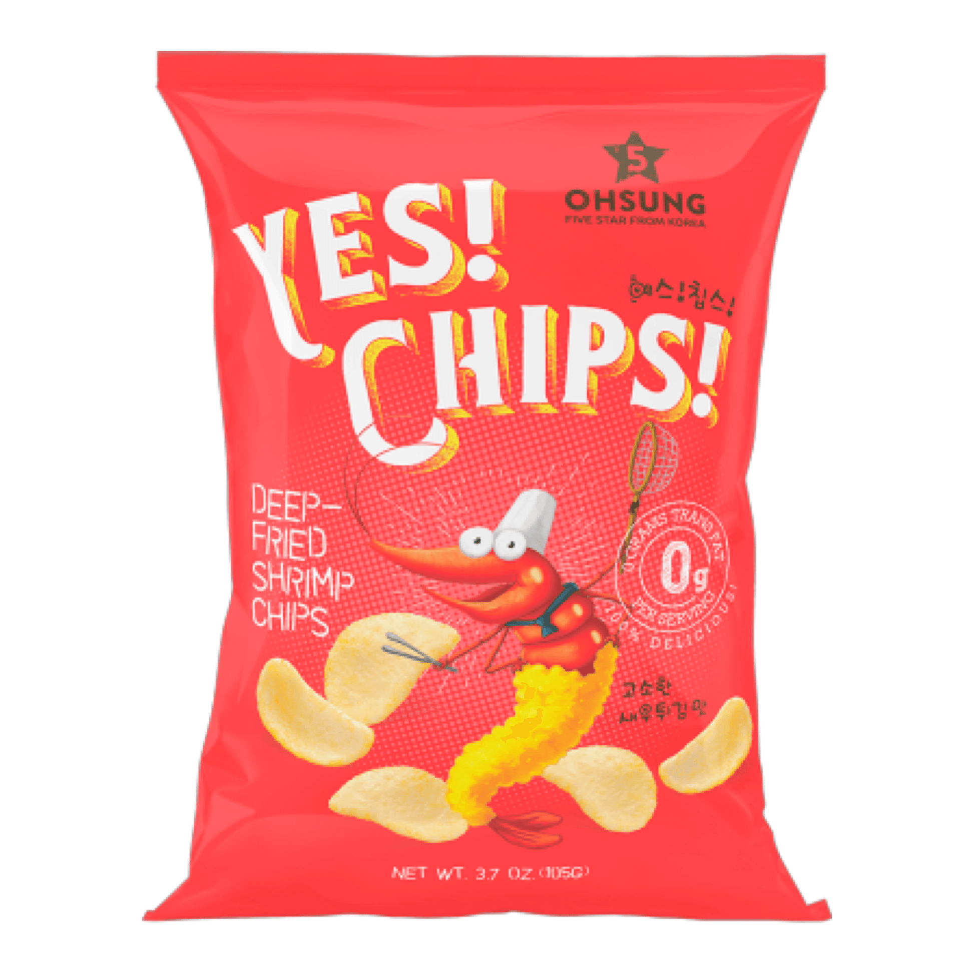 Ohsung Yes! Chips! Deep-fried Shrimp Chips 105g - The Snacks Box - Asian Snacks Store - The Snacks Box - Korean Snack - Japanese Snack