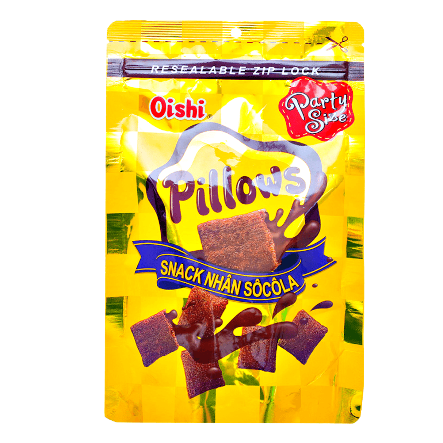 Oishi Pillows Snack Chocolate 80g - The Snacks Box - Asian Snacks Store - The Snacks Box - Korean Snack - Japanese Snack