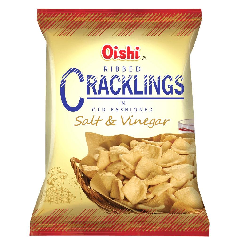 Oishi Salt & Vinegar Ribbed Cracklings (90G) - The Snacks Box - Asian Snacks Store - The Snacks Box - Korean Snack - Japanese Snack