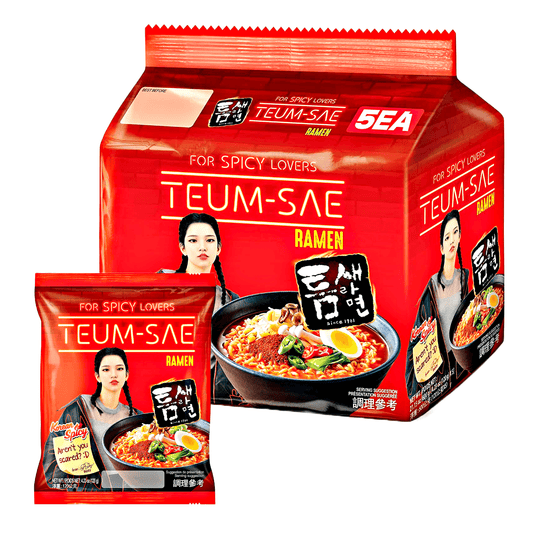 Paldo Teum-sae Ramen 5x120g - The Snacks Box - Asian Snacks Store - The Snacks Box - Korean Snack - Japanese Snack