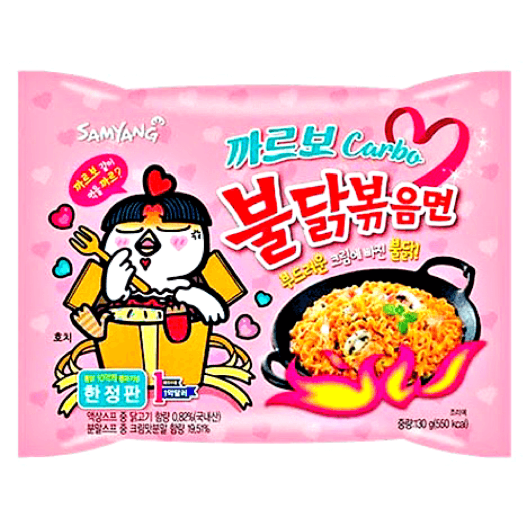 SamYang Hot Chicken Flavor Ramen Carbonara 130g - The Snacks Box - Asian Snacks Store - The Snacks Box - Korean Snack - Japanese Snack