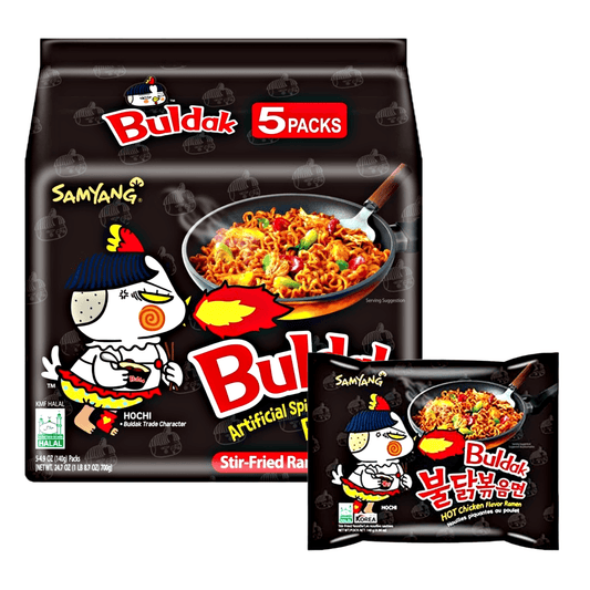 SamYang Spicy Chicken Flavor Stir-fried Ramen Original 5 Pack - The Snacks Box - Asian Snacks Store - The Snacks Box - Korean Snack - Japanese Snack