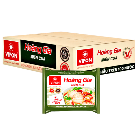 Vifon Hoàng Gia Instant Bean Thread With Crab 18x61g - The Snacks Box - Asian Snacks Store - The Snacks Box - Korean Snack - Japanese Snack
