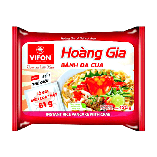 Vifon Hoang Gia Instant Rice Pancake With Crab 120g - The Snacks Box - Asian Snacks Store - The Snacks Box - Korean Snack - Japanese Snack
