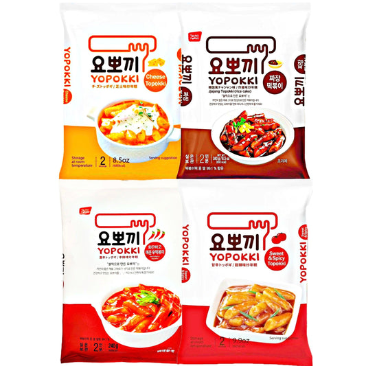 Young Poong Yopokki Rice Cakes 4x240g - The Snacks Box - Asian Snacks Store - The Snacks Box - Korean Snack - Japanese Snack